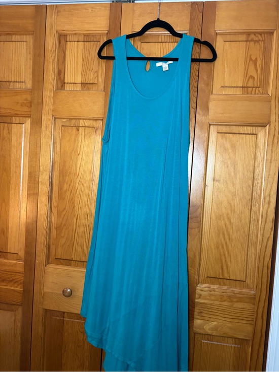 Sejour Dresses & Skirts - Sejour Teal Asymmetrical Maxi Dress